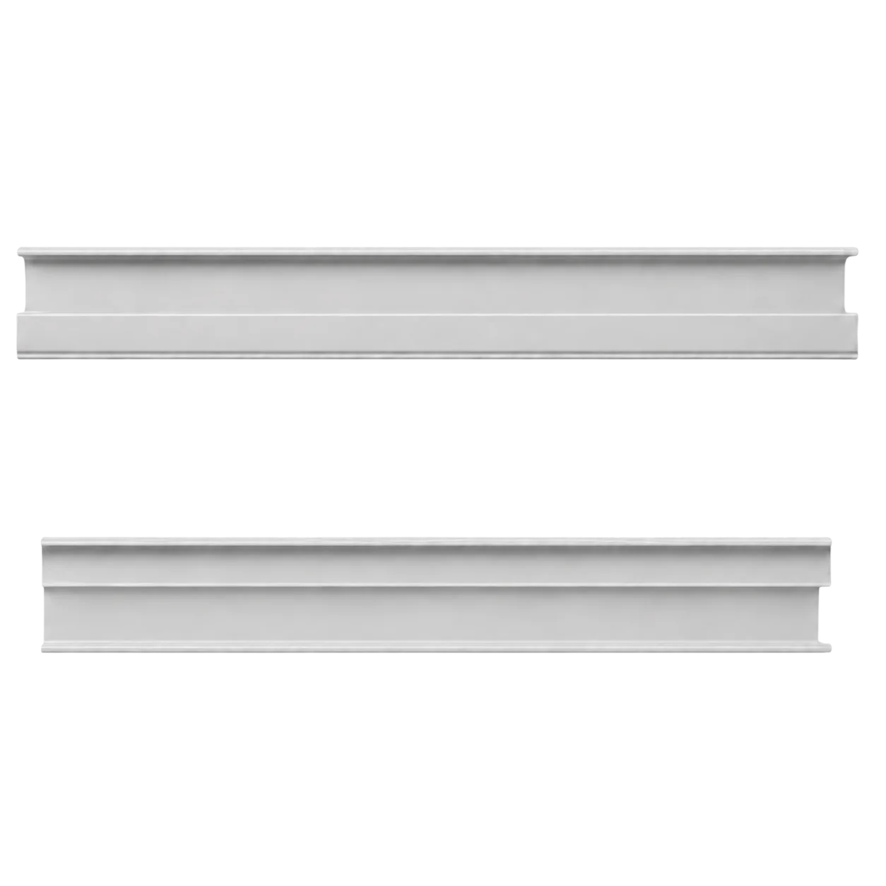 Bedieningslat onder en boven in RAL 7035 Lichtgrijs