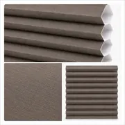 Single Tone ST 010 Chocolate – chocoladebruine lichtdoorlatende honingraatstof